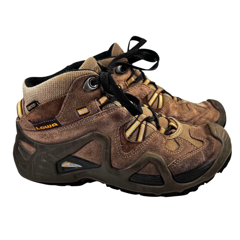 Lowa Mens Renegade Mid Hiking Boots Size 7 EU 38 Brown Vibram Goretex - Picture 3 of 16